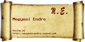Megyesi Endre névjegykártya