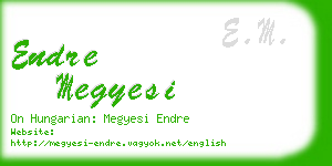 endre megyesi business card